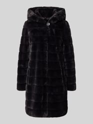 Lange jas van imitatiebont met capuchon en steekzakken van PETITE M. - 3
