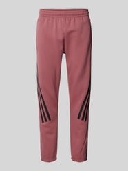 Slim fit sweatpants met labeltypische strepen van ADIDAS SPORTSWEAR Roze - 8