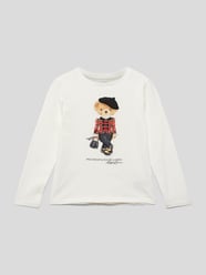 Shirt met lange mouwen en motiefprint van Polo Ralph Lauren Kids Wit - 8