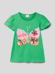 T-shirt met pailletten van s.Oliver RED LABEL Groen - 39