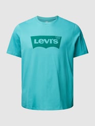 PLUS SIZE T-Shirt mit Label-Print Modell 'BIG GRAPHIC' von Levi’s® Big & Tall Türkis - 35