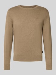Gebreide pullover met ribboorden van bugatti Beige - 22