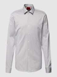 Slim Fit Business-Hemd mit Allover-Muster Modell 'Elisha' von HUGO Grau - 10