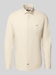 Slim Fit Business-Hemd mit Knopfleiste von Tommy Hilfiger Tailored Beige - 4