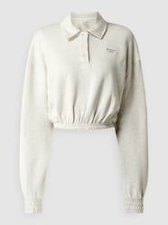 Bluza krótka z wyhaftowanym logo  od Reebok Active Beżowy - 47
