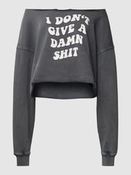 Bluza z nadrukiem ze sloganem od REVIEW Szary - 38