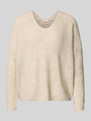Oversized Strickpullover mit gerippten Abschlüssen Modell 'THORA' von MOS MOSH Beige - 6