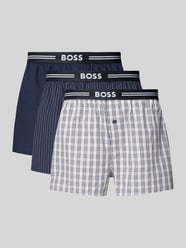 Boxershorts mit elastischem Label-Bund im 3er-Pack von BOSS Blau - 22