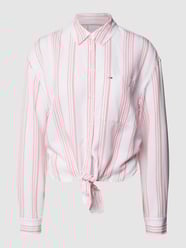Overhemdblouse met labelstitching van Tommy Jeans Roze - 9