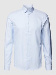 Slim Fit Business-Hemd mit Label-Stitching Modell 'Bari' von CK Calvin Klein Blau - 24