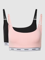 Bralette mit elastischem Logo-Bund im 2er-Pack Modell 'STRIPE' von HUGO Rosa - 24