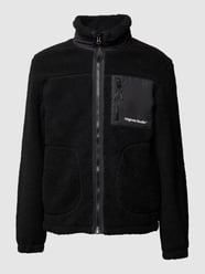 Teddyfell-Jacke mit Label-Print Modell 'VESTERBRO' von Jack & Jones Schwarz - 37