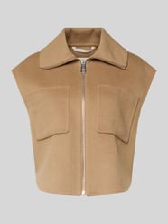 Boxy fit gilet van wolmix van Marc O'Polo Beige - 34