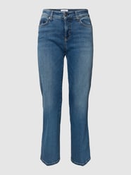 Flared cut jeans met stretch, model 'PARIS FLARED CROPPED' van Cambio Blauw - 46