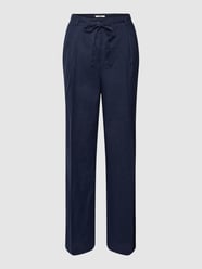 Linnen broek met bandplooien van Esprit Blauw / turquoise - 7
