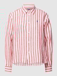 Blouse met logostitching van Polo Ralph Lauren Rood - 15