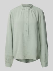 Regular fit blouse met ballonmouwen van QS Groen - 22