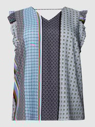 PLUS SIZE blouseshirt met motiefmix van ONLY CARMAKOMA Blauw - 32