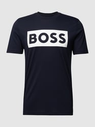 T-Shirt mit Logo-Print Modell 'Tiburt' von BOSS Blau / Türkis - 45