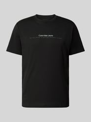 T-Shirt mit Label-Print von Calvin Klein Jeans Schwarz - 4