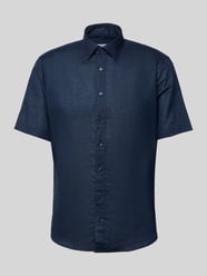 Koszula lniana o kroju slim fit z listwą guzikową od Jake*s - 41