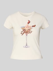 T-Shirt mit Label-Motiv-Print von Guess - 17