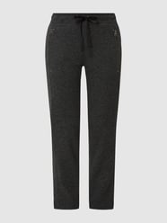 Jogpants in Salz-und-Pfeffer-Optik  von Tom Tailor Schwarz - 34