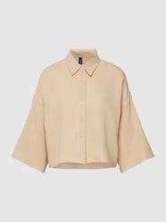 Cropped Blusentop mit Umlegekragen Modell 'NATALI' von Vero Moda Beige - 20