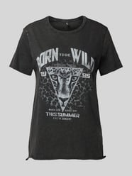 T-Shirt in Denim-Optik von Only Schwarz - 18