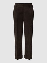 Ribcordbroek met stretch van Luisa Cerano Grijs / zwart - 26