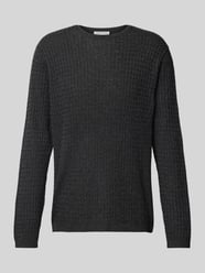 Gebreide pullover met ronde hals, model 'Cillan' van Tiger Of Sweden Grijs / zwart - 43