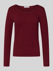 Shirt met lange mouwen en geribde ronde hals van ZABAIONE Bordeaux - 14