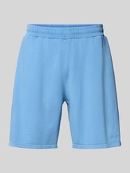 Szorty z dzianiny dresowej o kroju relaxed fit z nadrukiem z logo od REVIEW - 31