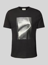 T-Shirt mit Label-Print von CK Calvin Klein Schwarz - 13