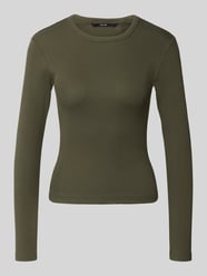 bluzka z długim rękawem o kroju slim fit z mieszanki bawełny model 'CHLOE' od VERO MODA - 3