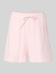 Szorty o kroju comfort fit z czystej bawełny model 'SASTINA' od PIECES Fuksjowy - 6