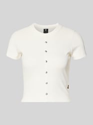 Cropped T-Shirt mit Knopfleiste Modell 'Heritage' von G-Star Raw - 11