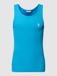 Tanktop met labelstitching van REVIEW Blauw / turquoise - 14