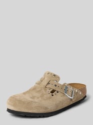 Clogs mit Nieten Modell 'Boston Rivet' von Birkenstock Beige - 3