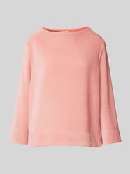 Sweatshirt met opstaande kraag, model 'Gelvet' van OPUS Roze - 44