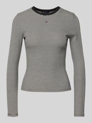 Bluzka z długim rękawem o kroju slim fit z mieszanki bawełny od Tommy Jeans - 32