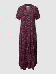 Midikleid mit V-Ausschnitt Modell 'Eda' von Saint Tropez Schwarz - 24