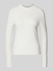 Gebreide pullover met ribboorden van comma - 38