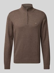 Gebreide pullover met schipperskraag van Fynch-Hatton Bruin - 2