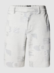 Sweatshorts mit Allover-Label-Print Modell 'Liem' von BOSS Green Weiß - 30