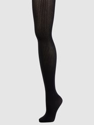 Panty met katoen, model 'Sasha' - 60 DEN van Wolford Grijs / zwart - 42