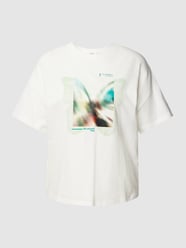 T-Shirt mit Statement-Print Modell 'Schmetterling' von s.Oliver RED LABEL Weiß - 1