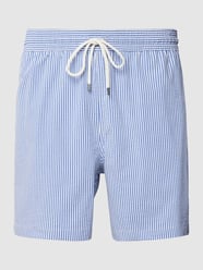 Badehose mit Streifenmuster Modell 'TRAVELER' von Polo Ralph Lauren Underwear Blau - 9