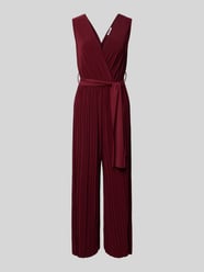 Jumpsuit mit Plisseefalten Modell 'Romper' von ZABAIONE Rot - 3