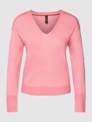Gebreide pullover met V-hals van Marc Cain Roze - 7